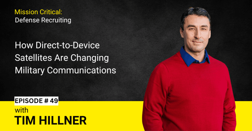 Tim Hillner discussing direct-to-device satellite communications