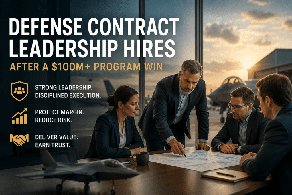 Defense contract leadership hires after a $100M program win